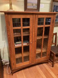 Gustav Stickley #702 Bookcase with Leaded Glass