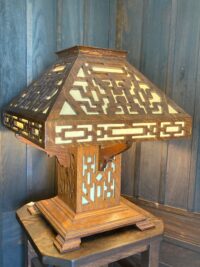 Prairie Style Arts & Crafts Oak lamp